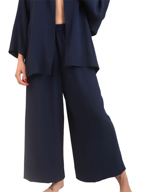 navy blue wide leg pants Laboratorio Capri | RODINNAVY